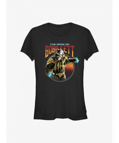 Star Wars The Book Of Boba Fett Black Krrsantan Girls T-Shirt $12.20 T-Shirts