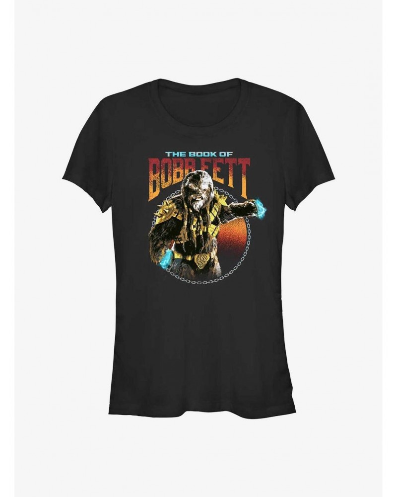 Star Wars The Book Of Boba Fett Black Krrsantan Girls T-Shirt $12.20 T-Shirts