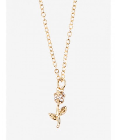 Disney Beauty And The Beast Gold Rose Necklace $4.03 Necklaces