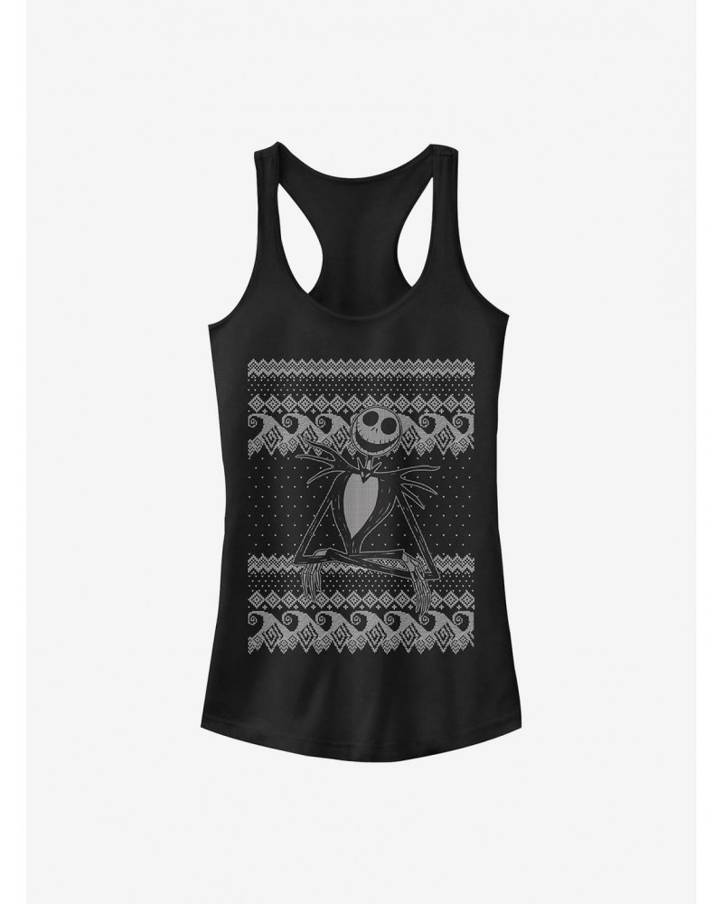 Disney The Nightmare Before Christmas Jack Intarsia Sweater Girls Tank $8.72 Tanks