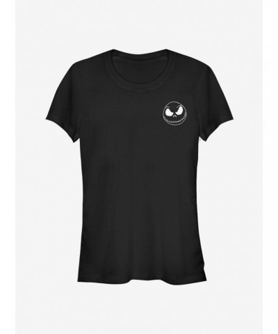 Disney The Nightmare Before Christmas Jack Skellington Pocket Classic Girls T-Shirt $10.71 T-Shirts