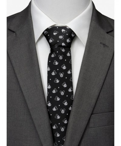 Disney Mickey Mouse Dot Black Men's Tie $9.15 Ties