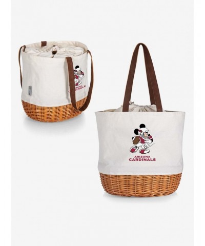 Disney Mickey Mouse NFL Arizona Cardinals Canvas and Willow Basket Tote $27.91 Totes