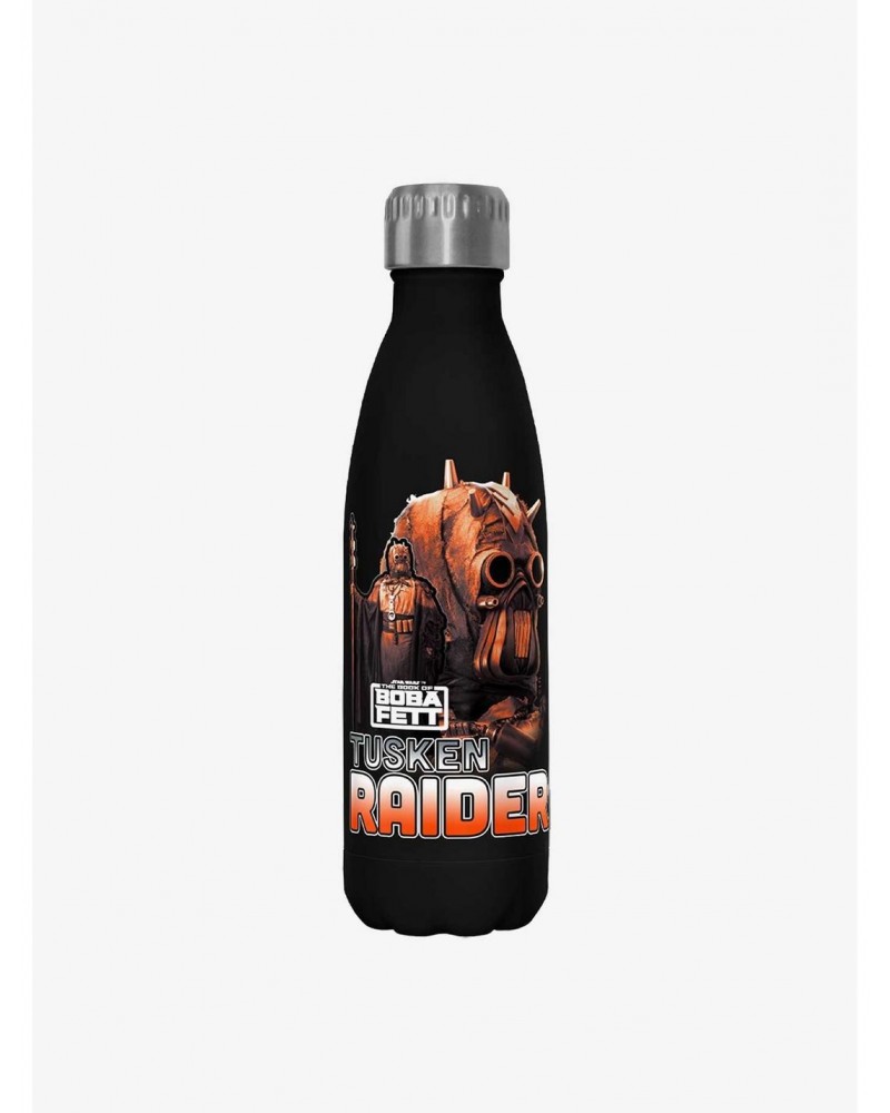 Star Wars The Book of Boba Fett Outlaw Hunter Black Stainless Steel Water Bottle $10.96 Water Bottles