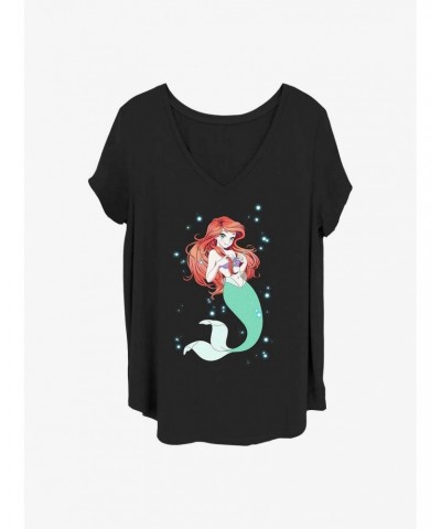 Disney The Little Mermaid Anime Ariel Girls T-Shirt Plus Size $10.98 T-Shirts