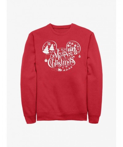 Disney Mickey Mouse Holiday Ears Crew Sweatshirt $15.87 Sweatshirts