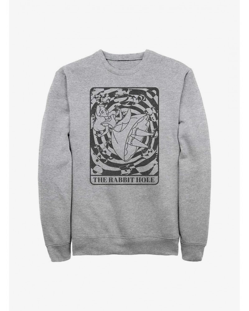 Disney Alice in Wonderland The Rabbit Hole Card Sweatshirt $13.28 Sweatshirts