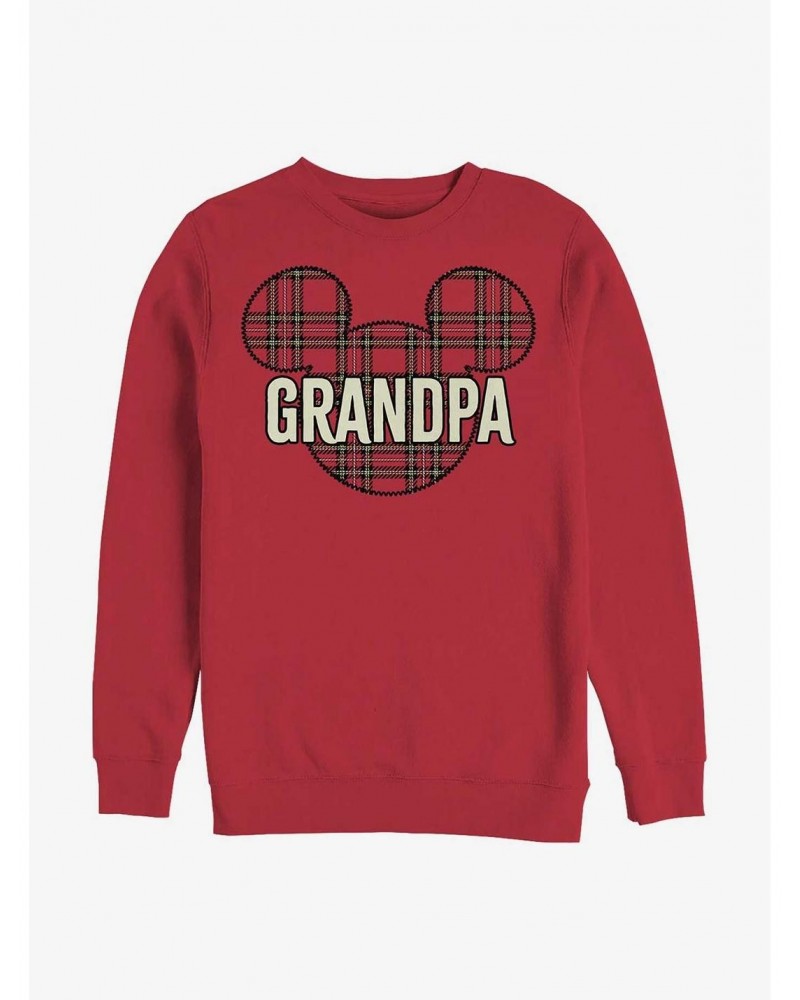 Disney Mickey Mouse Grandpa Holiday Patch Sweatshirt $12.55 Sweatshirts