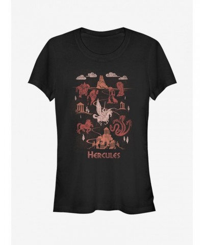 Disney Hercules Map Girls T-Shirt $11.45 T-Shirts