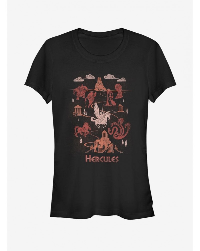 Disney Hercules Map Girls T-Shirt $11.45 T-Shirts