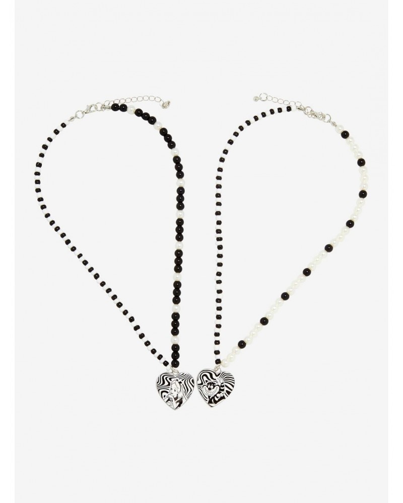 Disney Alice In Wonderland Heart Best Friend Beaded Necklace Set $5.93 Necklace Set