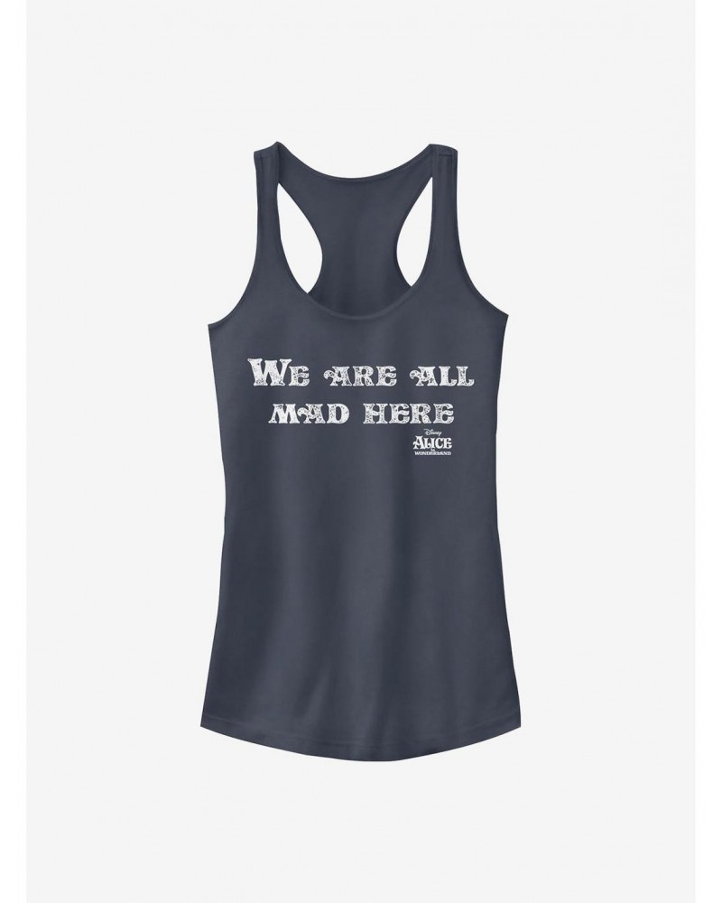 Disney Alice In Wonderland All Mad Here Girls Tank $7.72 Tanks