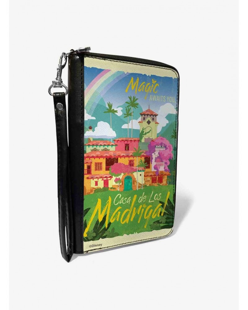 Disney Encanto Magic Awaits You Casa de las Madrigal Village Scene Zip Around Wallet $15.71 Wallets