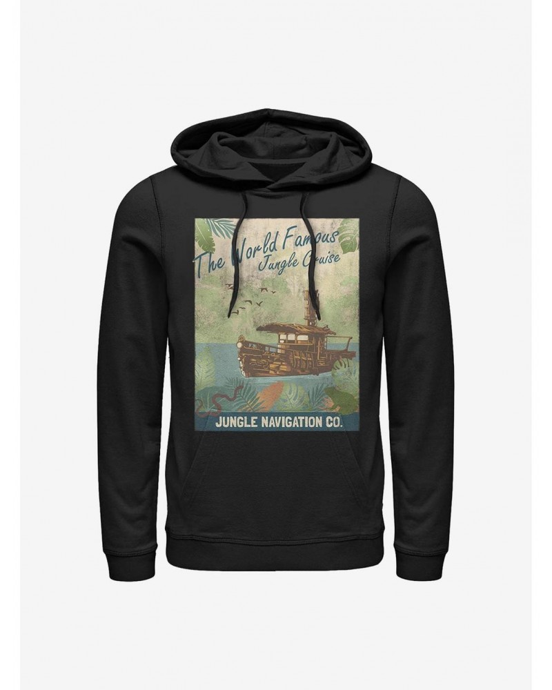 Disney Jungle Cruise Vintage Poster Hoodie $17.51 Hoodies