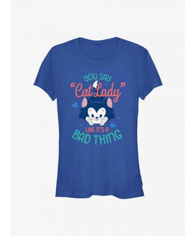 Disney Pinocchio Cat Lady Girls T-Shirt $8.22 T-Shirts