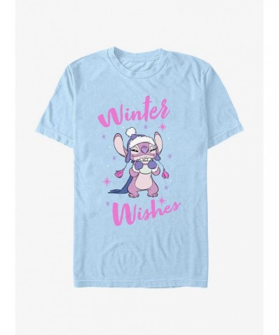 Disney Lilo & Stitch Angel Winter Wishes T-Shirt $8.13 T-Shirts