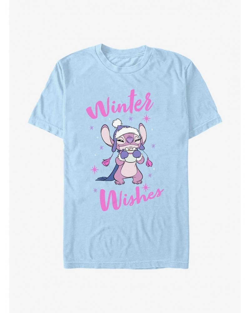 Disney Lilo & Stitch Angel Winter Wishes T-Shirt $8.13 T-Shirts