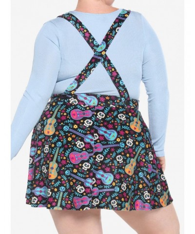 Disney Pixar Coco Sugar Skull & Guitar Velvet Suspender Skirt Plus Size $9.80 Skirts