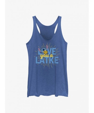 Disney Lilo & Stitch Hanukkah Love You A Latke Girls Tank $9.84 Tanks