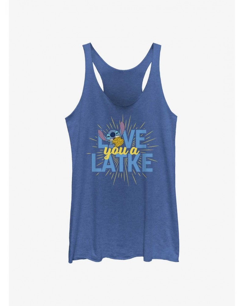 Disney Lilo & Stitch Hanukkah Love You A Latke Girls Tank $9.84 Tanks