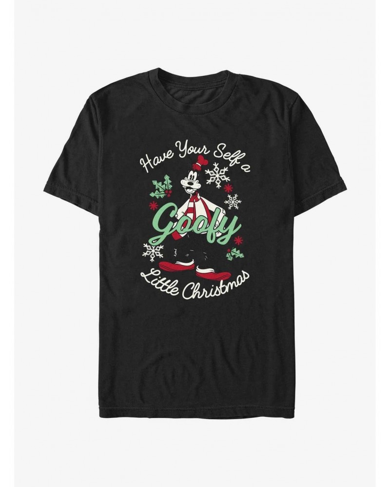 Disney Goofy Little Christmas Black T-Shirt $7.17 T-Shirts