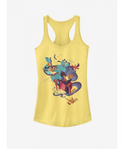 Disney Aladdin Aladdin Vintage Poster Girls Tank $8.96 Tanks