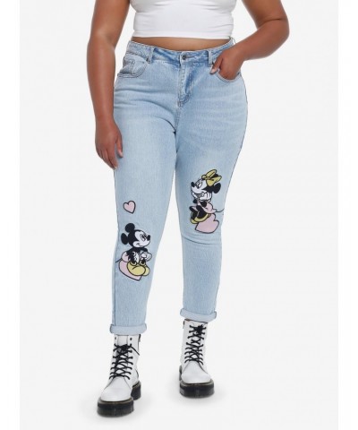 Her Universe Disney Mickey Mouse & Minnie Mouse Mom Jeans Plus Size $23.36 Jeans