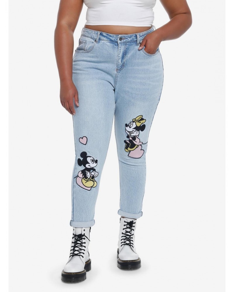 Her Universe Disney Mickey Mouse & Minnie Mouse Mom Jeans Plus Size $23.36 Jeans