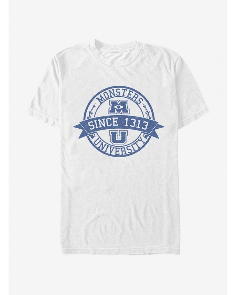 Disney Pixar Monsters University Mu Vintage Logo T-Shirt $11.71 T-Shirts