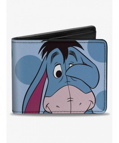 Disney Winnie The Pooh Eeyore Character Close Up Pose and Text Bifold Wallet $6.48 Wallets