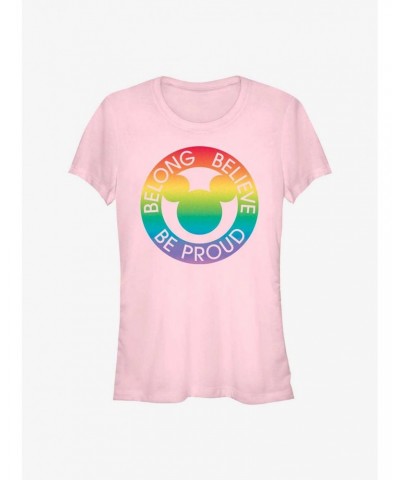 Disney Mickey Mouse Belong Believe Pride T-Shirt $12.45 T-Shirts