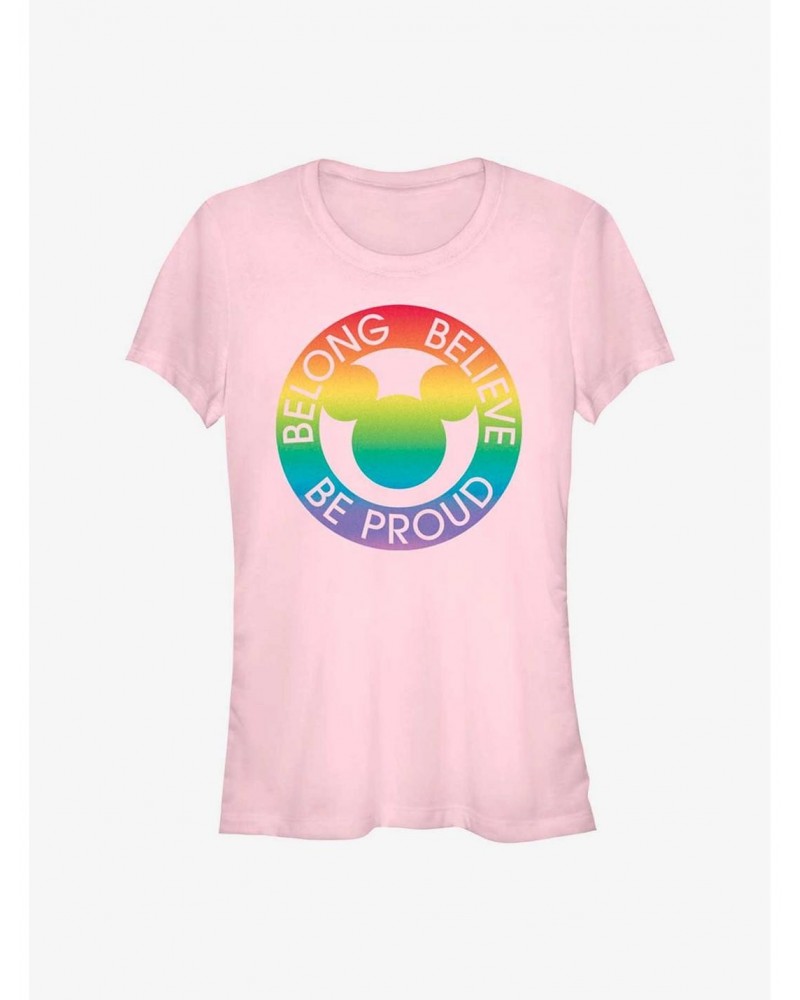 Disney Mickey Mouse Belong Believe Pride T-Shirt $12.45 T-Shirts