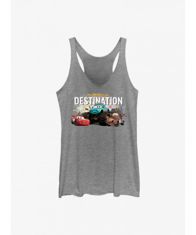 Cars The Drive Is The Destination Cars Girls Raw Edge Tank $9.58 Tanks