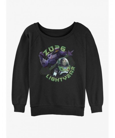 Disney Pixar Lightyear Zurg and Buzz Girls Slouchy Sweatshirt $12.55 Sweatshirts