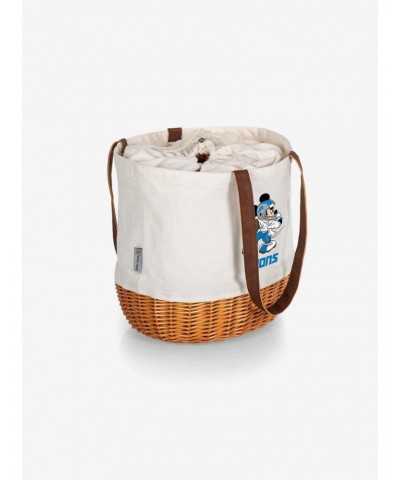 Disney Mickey Mouse NFL Detroit Lions Canvas Willow Basket Tote $19.47 Totes