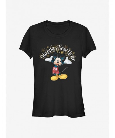 Disney Mickey Mouse Happy New Year Fireworks Classic Girls T-Shirt $12.45 T-Shirts