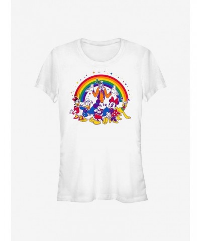 Disney Mickey Mouse Group Rainbow Pride T-Shirt $8.96 T-Shirts