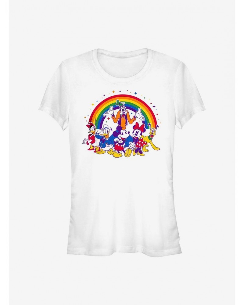 Disney Mickey Mouse Group Rainbow Pride T-Shirt $8.96 T-Shirts