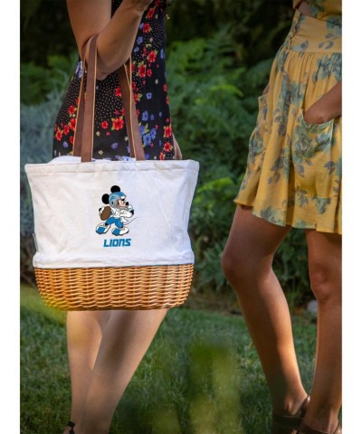 Disney Mickey Mouse NFL Detroit Lions Canvas Willow Basket Tote $19.47 Totes