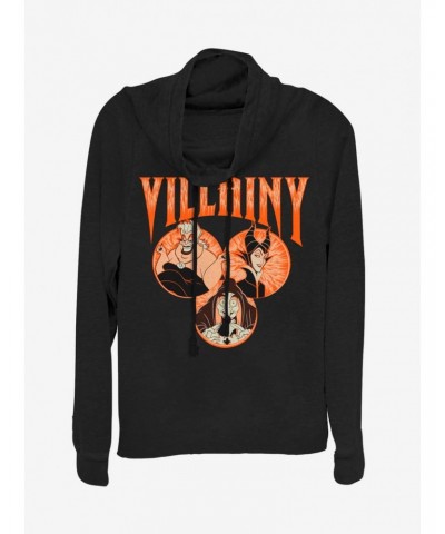 Disney Villains Villainy Circled Cowl Neck Long-Sleeve Girls Top $22.00 Tops