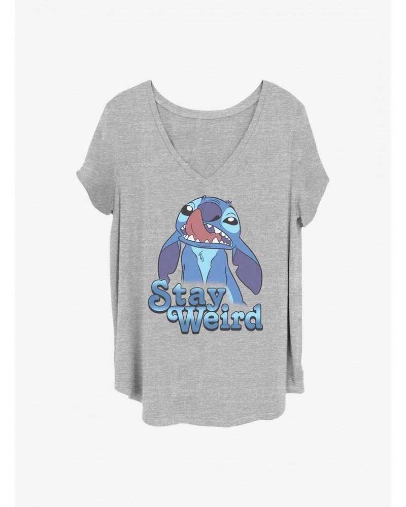 Disney Lilo & Stitch Stay Weird Girls T-Shirt Plus Size $14.16 T-Shirts