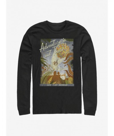 Disney Pixar Up Travel Poster Long-Sleeve T-Shirt $10.53 T-Shirts