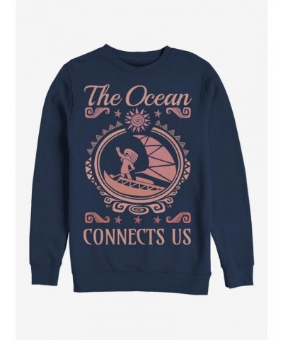 Disney Moana Connect Us Crew Sweatshirt $14.02 Sweatshirts