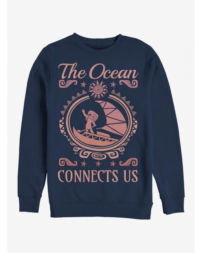 Disney Moana Connect Us Crew Sweatshirt $14.02 Sweatshirts