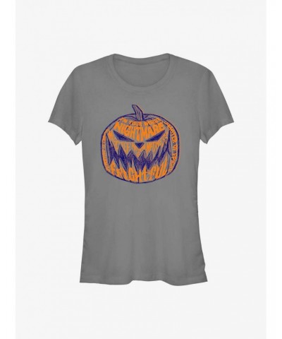 Disney The Nightmare Before Christmas Pumpkin Lettering Girls T-Shirt $11.95 T-Shirts