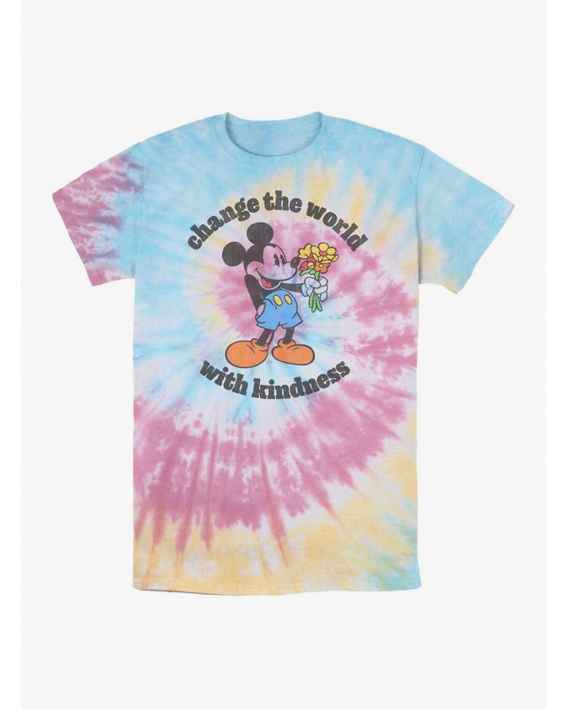 Disney Mickey Mouse Kindness Tie Dye T-Shirt $11.14 T-Shirts