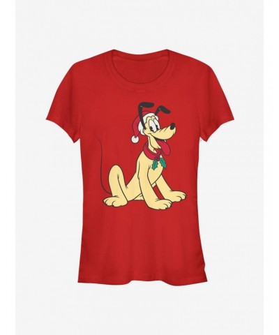 Disney Pluto Holiday Hat Classic Girls T-Shirt $10.46 T-Shirts