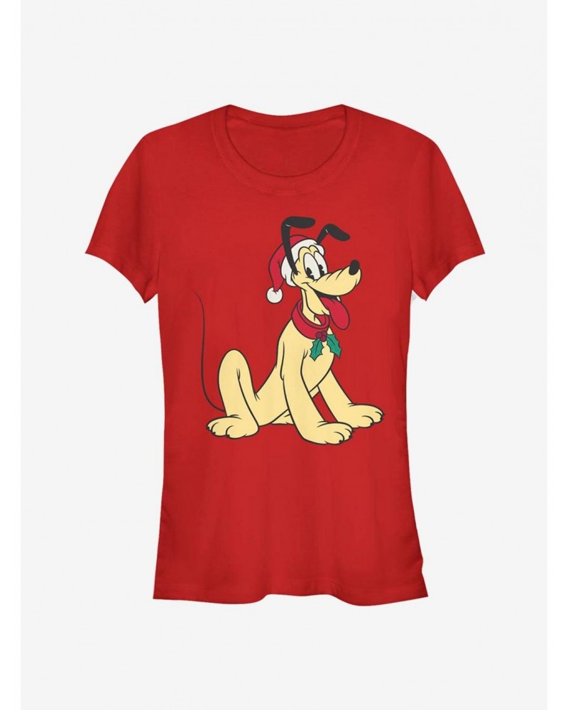 Disney Pluto Holiday Hat Classic Girls T-Shirt $10.46 T-Shirts