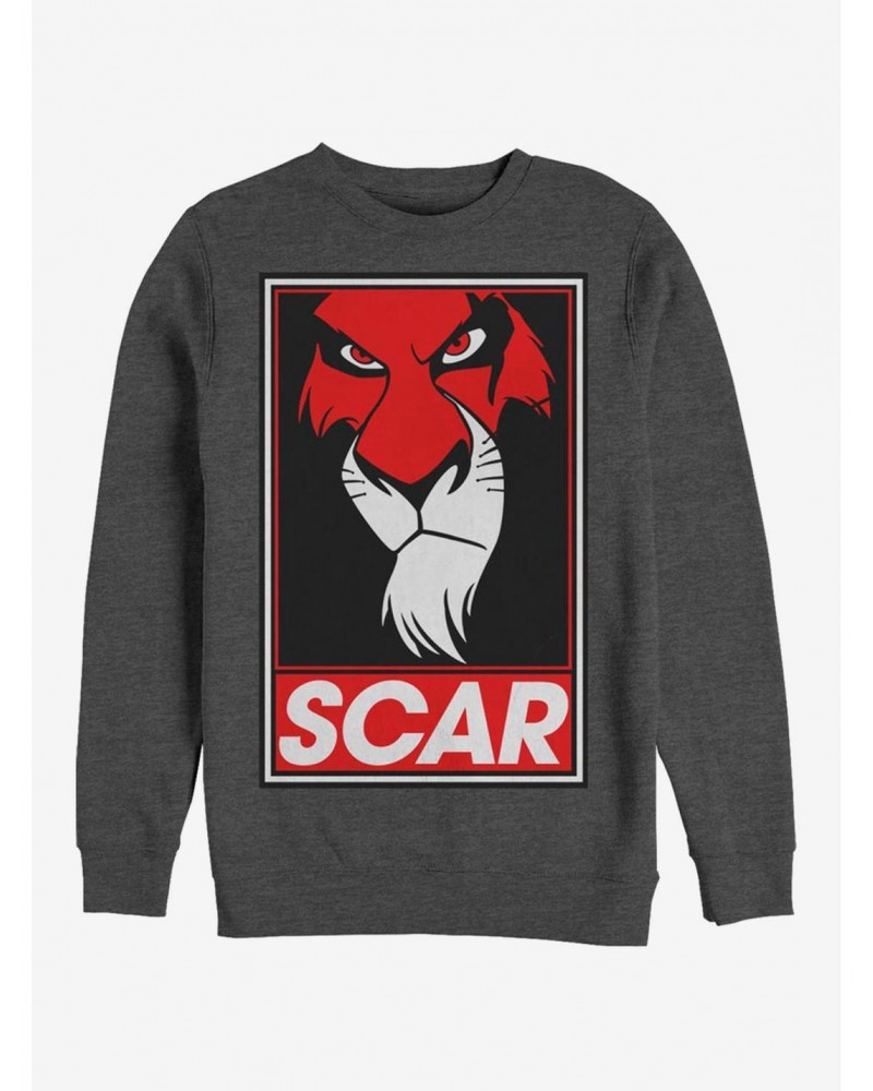 Disney The Lion King Scar Poster Crew Sweatshirt $15.50 Sweatshirts