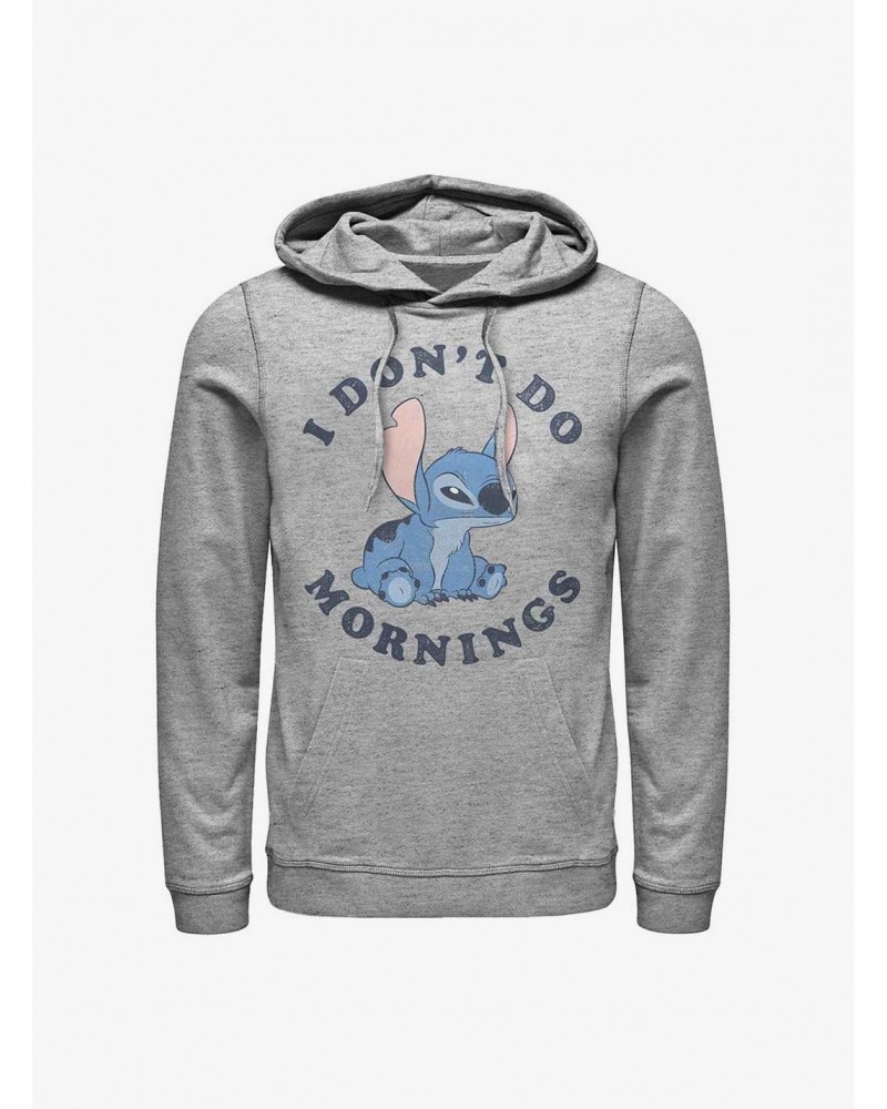 Disney Lilo & Stitch I Don't Do Mornings Hoodie $20.65 Hoodies